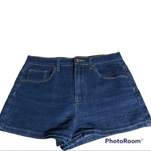 Forever 21 Women’s Denim Shortie Jean Shorts High Rise Dark Wash Size 27